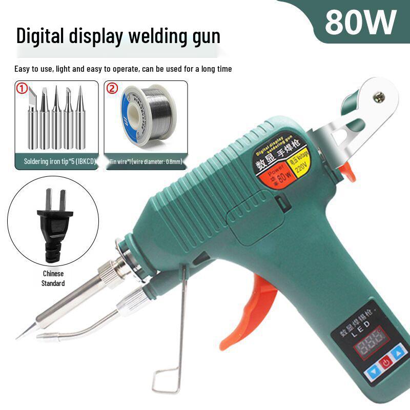 Мощный паяльник с цифровым дисплеем мощностью 80 Вт и автоматической подачей олова