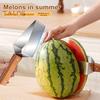 Stainless Steel Watermelon Cutter with Protective Cover Easy To Clean Fruit Slicer Melon Cutting Tool for Kitchen Home Bar Party