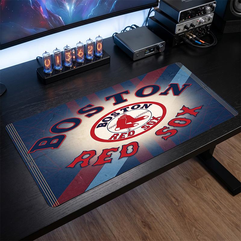 Boston Red Sox Pattern Mousepad Anti?Slip Rubber Desk Pad For Gaming Working Desktop Decoration