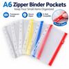 6PCS/Set Transparent A6 Binder Pockets Waterproof Planner Pockets Journal Supplies