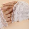 Elastic Detachable Sleeves Cuffs Sun Protection Costume Accessory Lace Cuffs Sweet All-match Lace Ruffled Wrist for Women