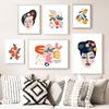 Abstract Nordic Posters Flower Woman Face Tropical Fruit Minimalist Wall Art Canvas Painting Wall Pictures For Living Room Decor