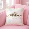 Elegant Red Twinings Cushion Cover Pillowcase Short Plush Invisible zipper Room Sofa Cushion Cover