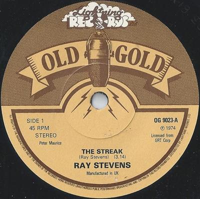7-дюймовая пластинка РЭЙ СТИВЕНС - The Streak / Misty OG9023 Old Gold, Легкий британский рок, Б/У