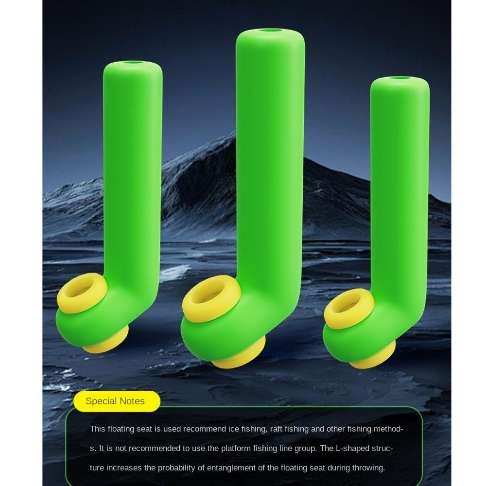 50PCS High Toughness Drift Float Green Fishing Hooks Supplies Fishing Float Seat High Transparency