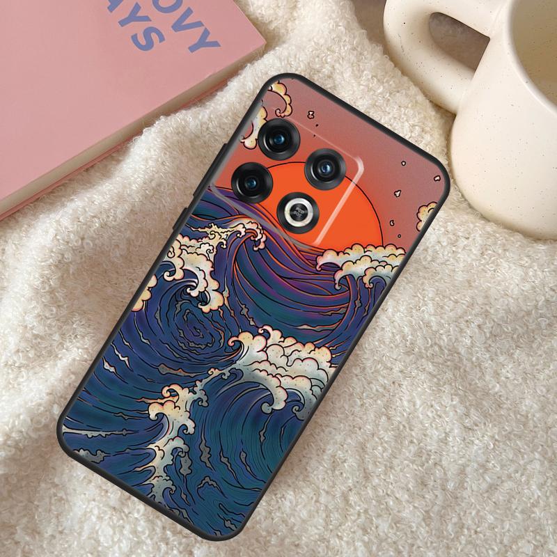 Японский стиль Волна Чехол для OnePlus Nord N10 N20 N100 N200 CE 2 Lite OnePlus Ace 8T 9R 10T 9RT 9 11 10 Pro