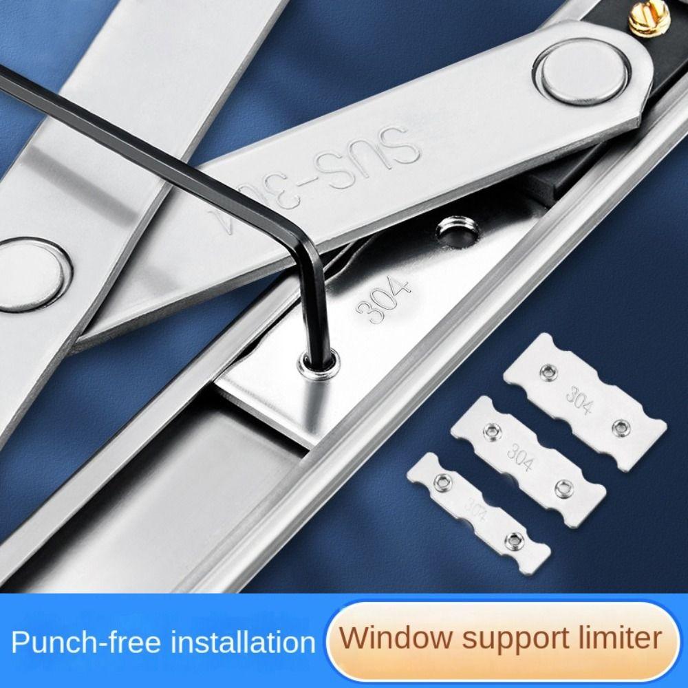 4PCS Stainless Steel Wind Support Limit Plate Non Punching Window Opening Accessories  Window