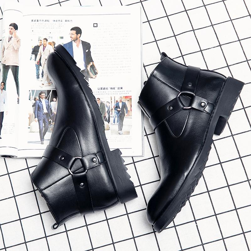 Модные зимние классические мужские ботинки из натуральной кожи модные ботильоны мужские деловые короткие ботинки уличные туфли высокого качества с высоким верхом