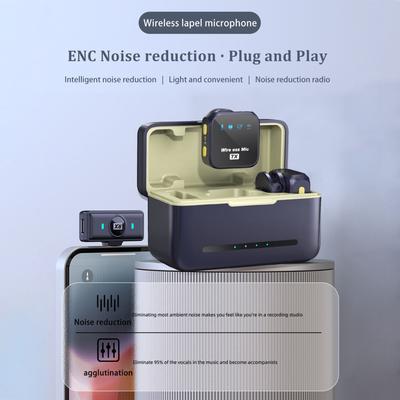 Один передатчик Два 2,4G беспроводных микрофона Магнитный петличный микрофон для камеры Дальность передачи 50 м Шумоподавление Встроенный