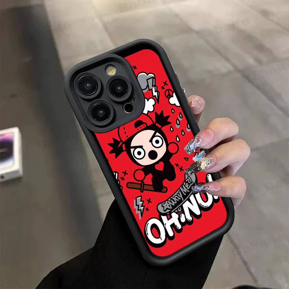Animation Pucca Cate Phone Case For IPhone 17 16 15 14 13 12 11 Air Plus Pro Max Soft Back Cover