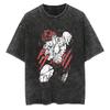 Anime Baki Haman Tshirts Harajuku Vintage Cotton Washed T Shirt for Men Hip Hop Streetwear T-shirt