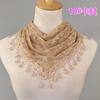 New Women Lace Monochrome Korean Triangle Scarves 140x48cm Fashionable Hollow Out Shawl Solid Rose Triangle Scarf