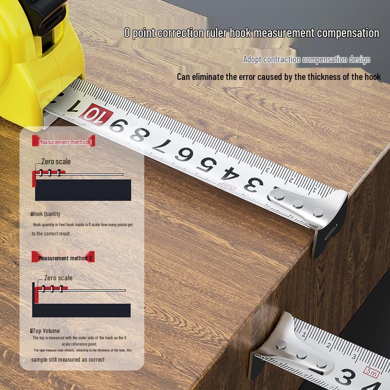 Водонепроницаемая стальная рулетка - Утолщенная 5 м, 3 м в коробке, 10 м в круге, для домашнего использования