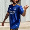Adidas Real Madrid Away Player Edition Football Jersey Short Sleeve Men Tops Blue GM6775