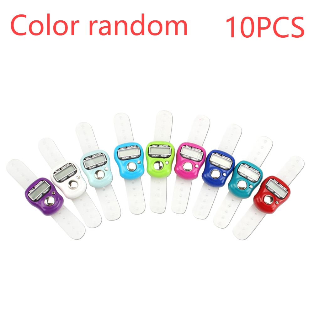 10/20 шт. Кольцо-счетчик на палец, 5-значный светодиодный электронный ручной счетчик, кликер-счетчик с исламскими бусинами тасбих