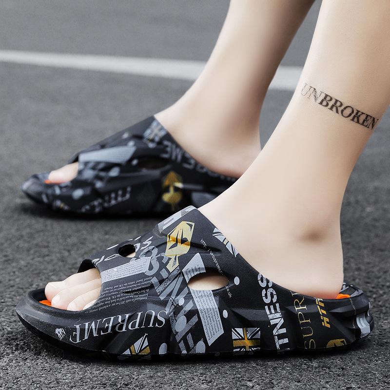 Thick-soled Slippers For Men Women Soft Sandals Summer Outdoor Indoor Couple's Cool Camouflage Beach Shoes Anti-slip Flip Flops
