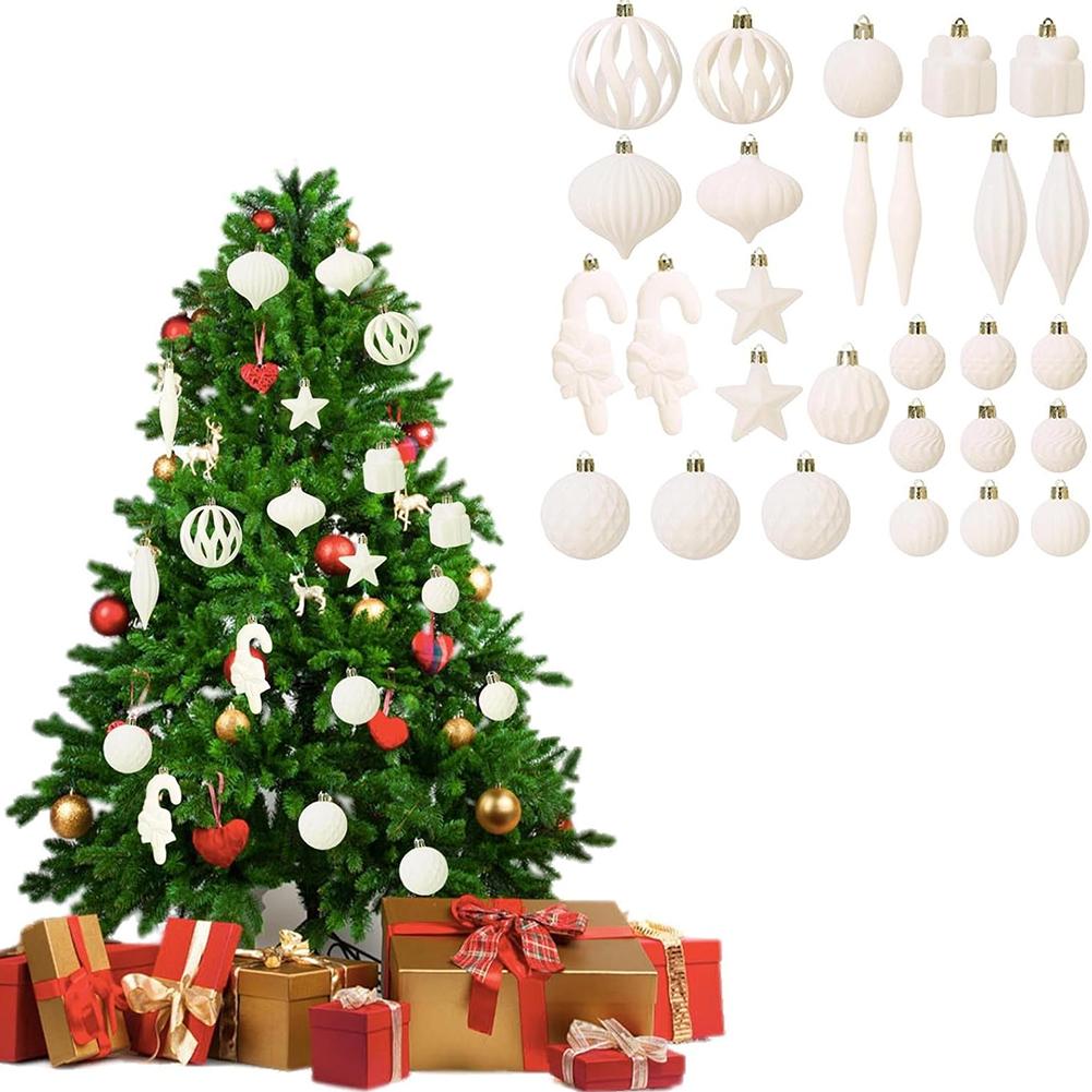 Velvet Christmas Ornaments Set 28 Pcs - Festive Holiday Decor With Assorted Styles For Tree, Table Centerpiece And Home Display