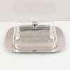 Stainless Steel Butter Box with Lid Airtight Butter Dish for Countertop Fridge Butter Keeper Tray for Cream Cheese