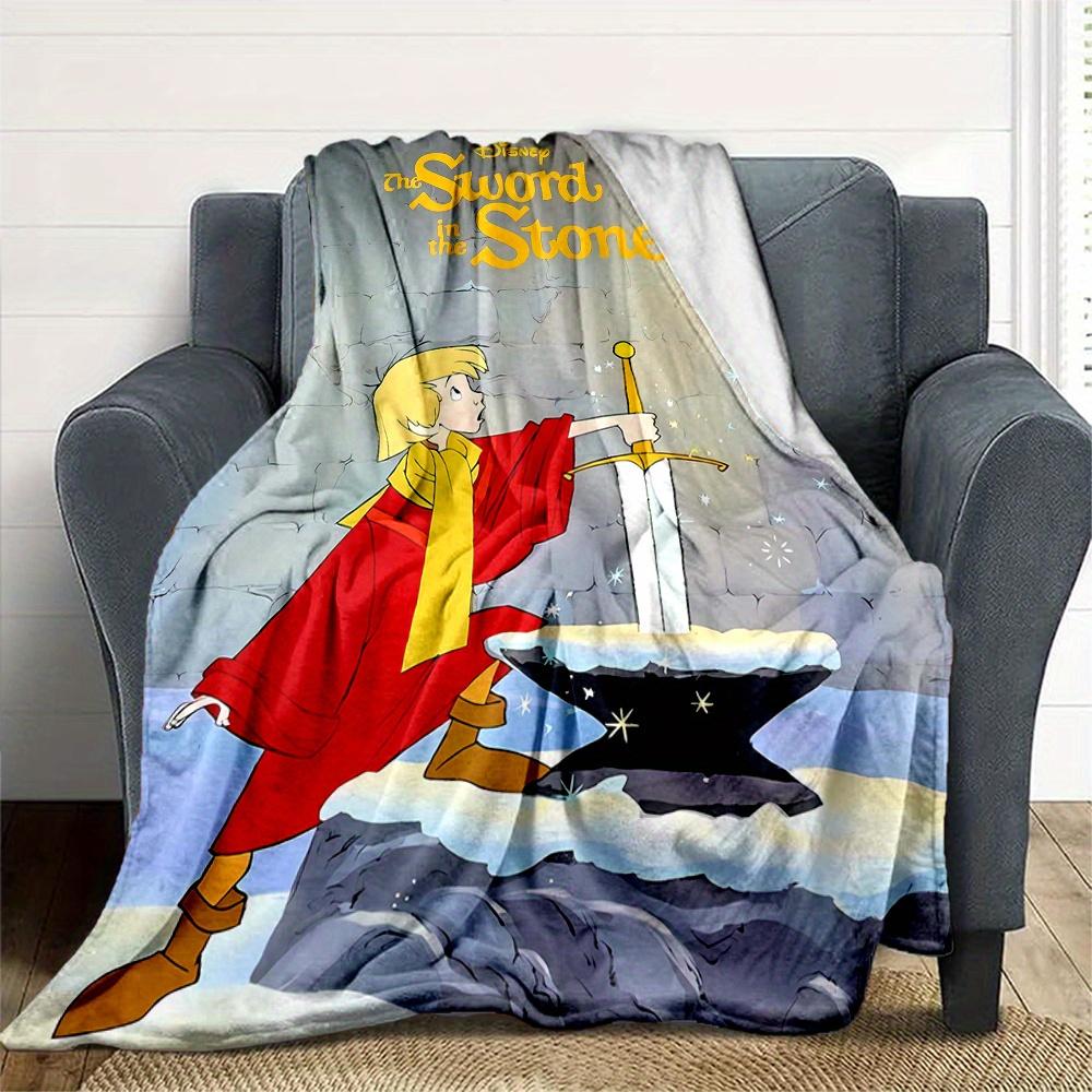 1pc, The Sword In The Stone Blanket Cute Home Decor Gift, Soft Throw Blanket, Living Room, Travel, Camping