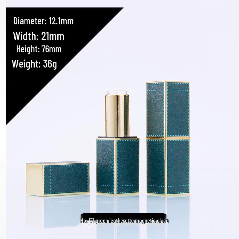 Туба для помады с магнитной застежкой, ручной работы, с текстурой кожи, напечатанная на 3D-принтере - Оранжевая, Красная, Зеленая