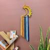 1PCS New Colorful Fringe Tapestry Cotton Bohemian Wall Hanging with Stars Moon Sun Dreamcatcher Decor