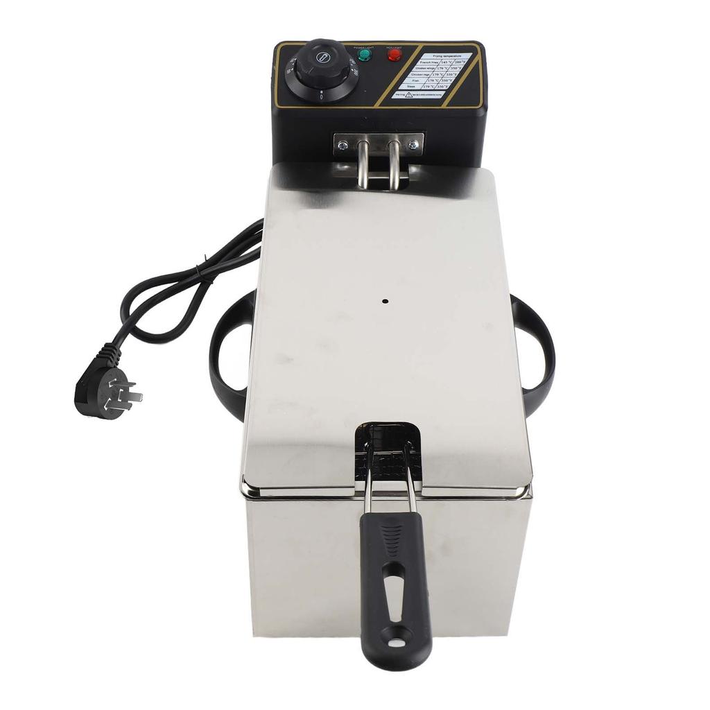 Электрическая фритюрница 4 л 4,2 кварт с корзиной для фильтрации масла 1400 Вт нержавеющая сталь 60 200 градусов Цельсия 140 392