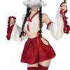 Shrine Maiden Sexy Cosplay Shrine Kimono Yukata White X Red Japanese Style Babydoll Lingerie New Erotic Temptation Devil Costume Extreme Outfit
