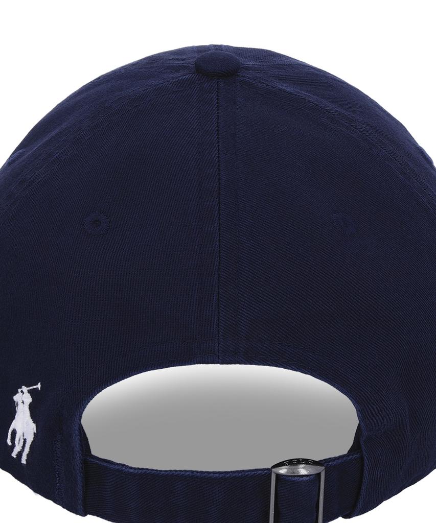 Кепка-бейсболка POLO RALPH LAUREN из хлопкового твила - Темно-синяя