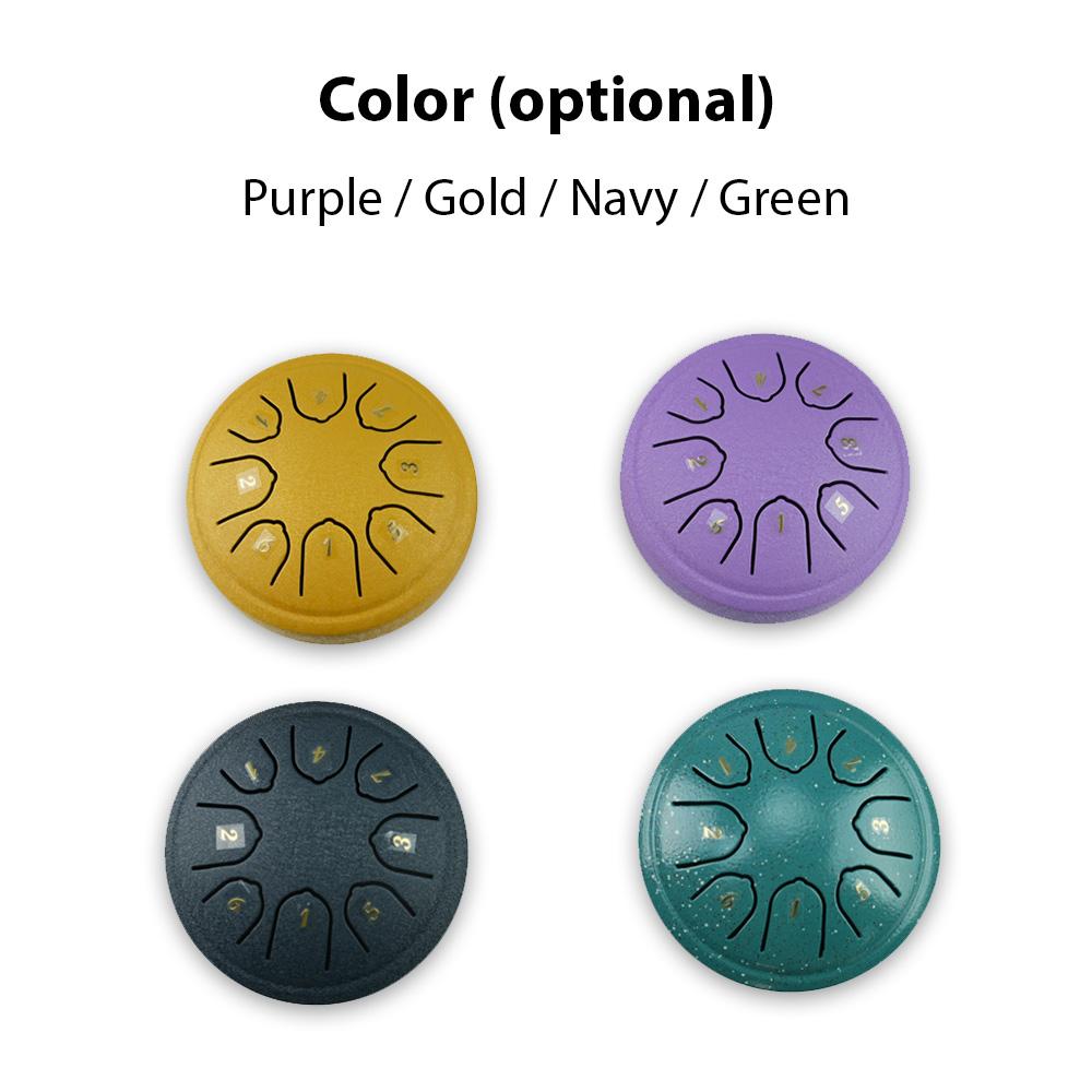 Стальной язычковый барабан 4 дюйма 8 нот до мажор ударный инструмент портативный успокаивающий барабан с барабанными палочками для медитации йоги