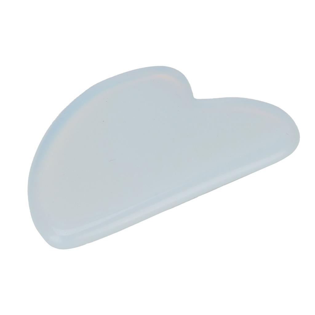 Доска Гуа Ша Белый Опал Камень Форма Сердца Скребковый Массажный Инструмент для Лица Шеи Тела