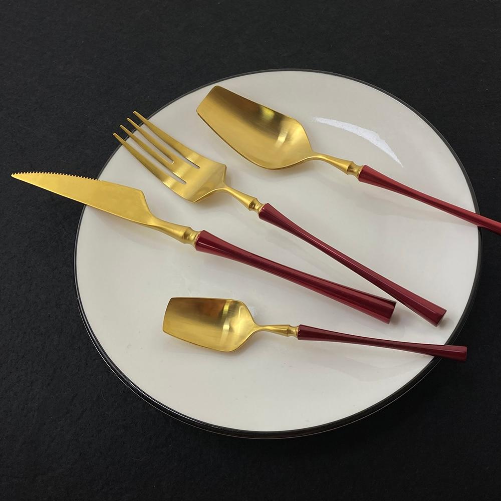 1 комплект, набор столовых приборов из нержавеющей стали 304, матовое золото, набор столовой посуды, столовые приборы в стиле западной еды, столовые приборы, вилка, нож, ложка для дома