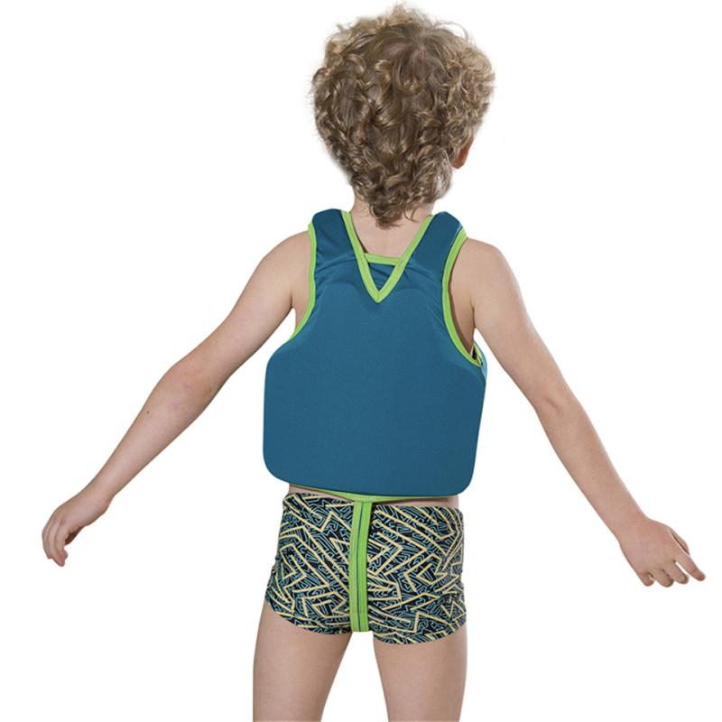 Summer Children Sleeveless Zipper Swim Life Jackets Kids Boys Girls Adjustable Life Vests Cartoon Balanced Flotation Swimsuit