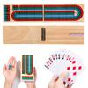 Деревянная игра Cribbage Wars Классическая доска для подсчета очков Набор для игры в Cribbage со встроенным отделением для хранения