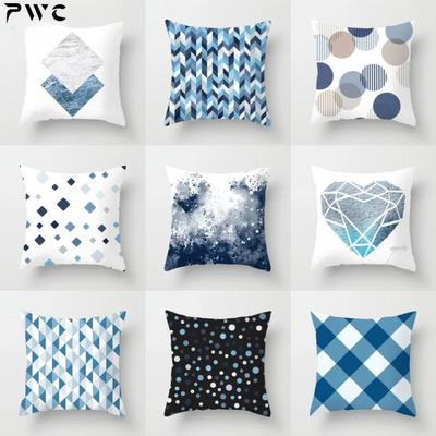 Чехол на подушку с геометрическим рисунком 45x45, полиэстеровая наволочка, декоративные диванные подушки, наволочка, домашний декор, черные, желтые, синие наволочки