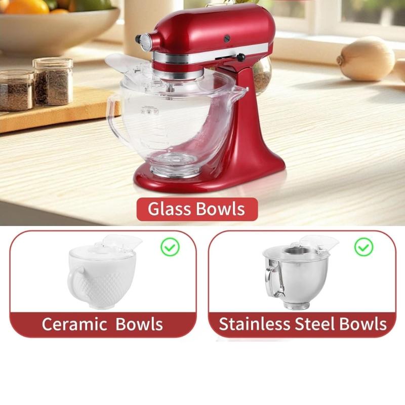 Защитная крышка с съемным носиком для стационарного миксера с наклоняемой головкой на 3,5 кварты. Защита от разбрызгивания. Аксессуары для смешивания.