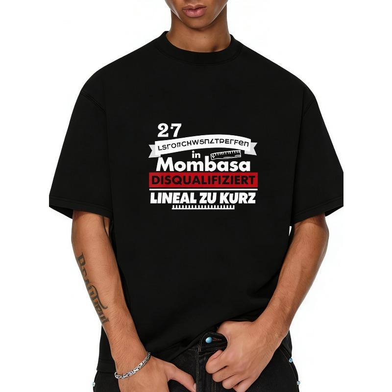 Langschwanztreffen In Mombasa T-Shirt Casual Crew Neck, Regular Fit, Perfect for unisex, All-seasonunisex's Crew Neck Short Sleeve Casual Printed T-Sh