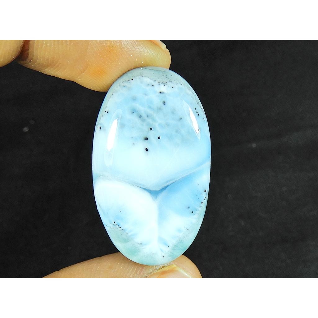 17X30X6MM Natural Blue Larimar Oval Shape Cabochon Loose Gemstone 31Cts. LR-32