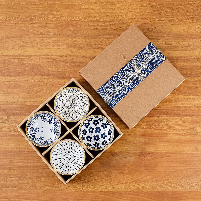 Japanese Ceramic Wedding Gift Set: Bowl & Chopstick with Gift Box - Perfect for Lucky Draws and Employee Gifts