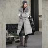 Bai Lu Yu Elegant Fur Collar Long Down Jacket