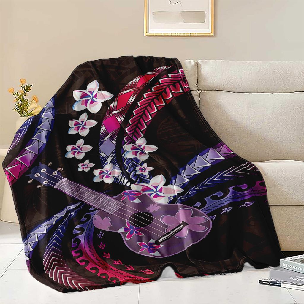 Tropical Hawaiian Hibiscus Pattern Blanket Sofa Bed Travel Camping Living Room Office Conditioning Blanket for All Seasons Gifts