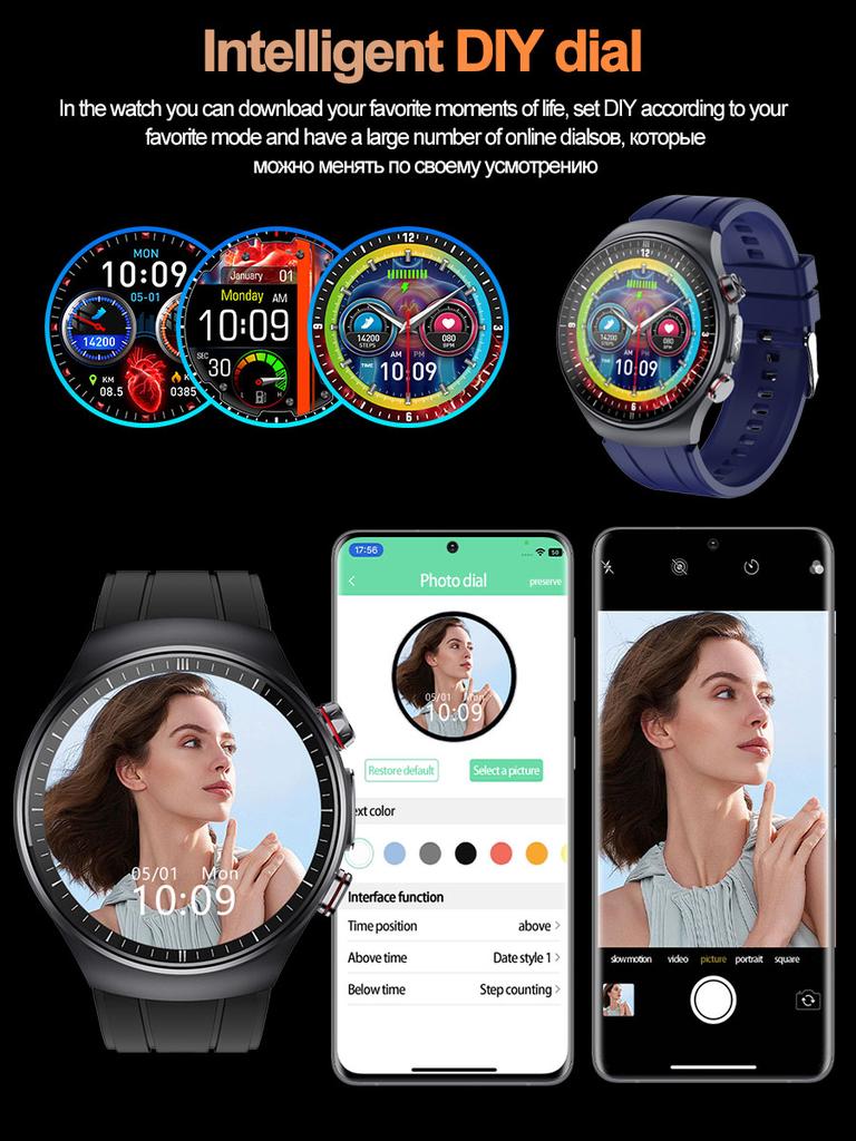 SACOSDING New ECG+PPG Smart Watch 1.43" AMOLED Display Men 100+ Sports Modes Watch Bluetooth Call Blood Pressure Health Monitor IP68 Waterproof