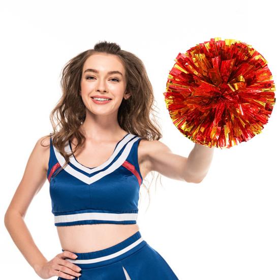 Букет из металлической фольги, ручные цветы для детей, подростков, спортивная команда, игра с мячом, растяжки для болельщиков, помпоны