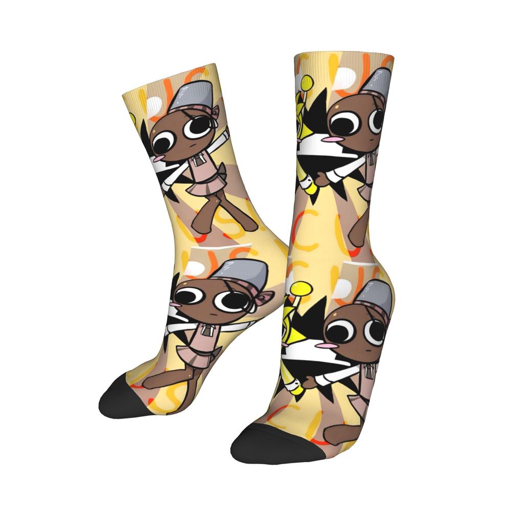 Носки Sprunki Incredibox для женщин и мужчин, дышащие, мягкие, длинные, впитывающие пот