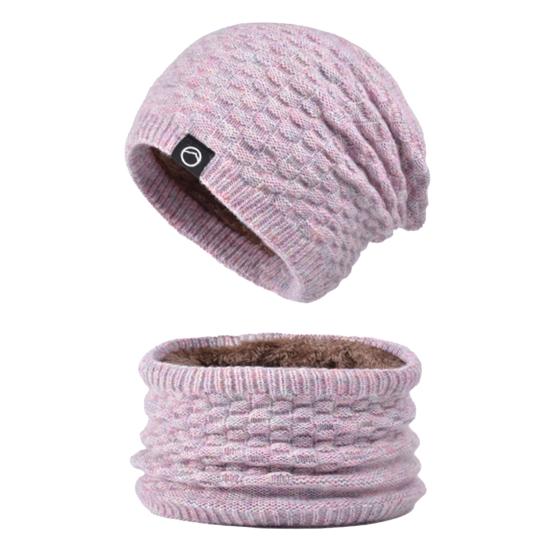 2 шт./комплект женский зимний шарф шапка комплект толстый вязаный теплый противоскользящий