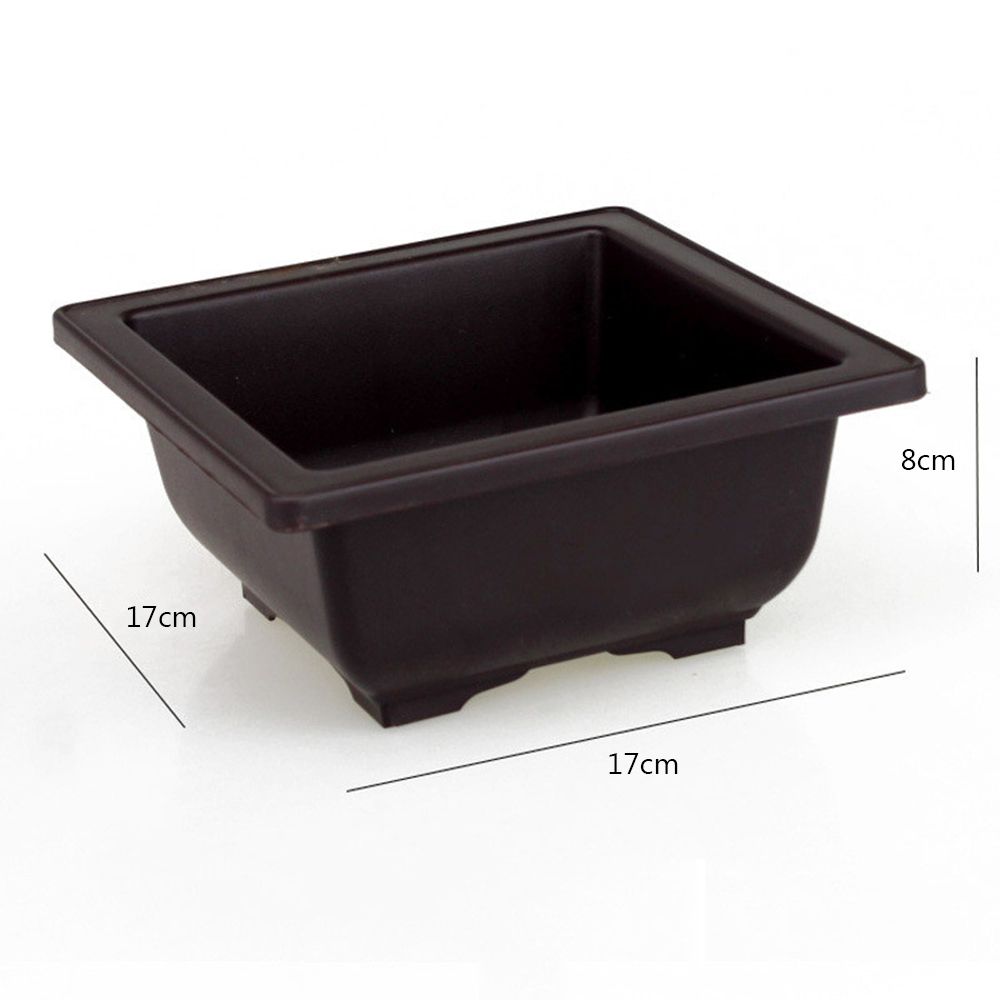 Plastic Planter Square Balcony Plant Bowl Succulent Basin Bonsai Flower Pot