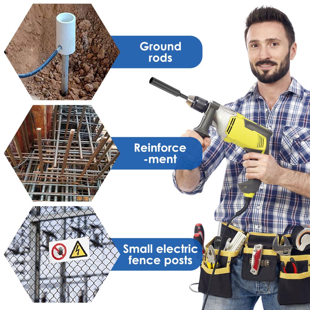 SDS Ground Rod Driver Bit Ground Rod Driver для 5/8" и 3/4" Ground Rod Аксессуары для профессиональных инструментов Hardered Ground Driver