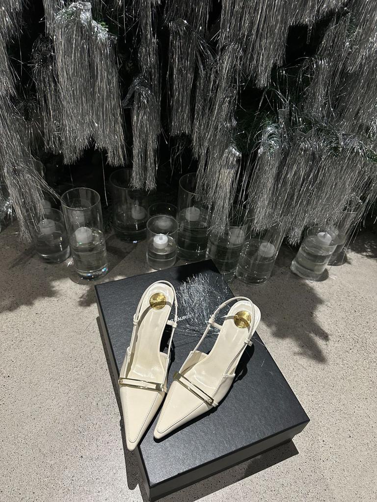 2025 весна и осень новая мода универсальные лакированные туфли на тонком каблуке с сумкой на носке в ретро-стиле с острым носком с открытой пяткой