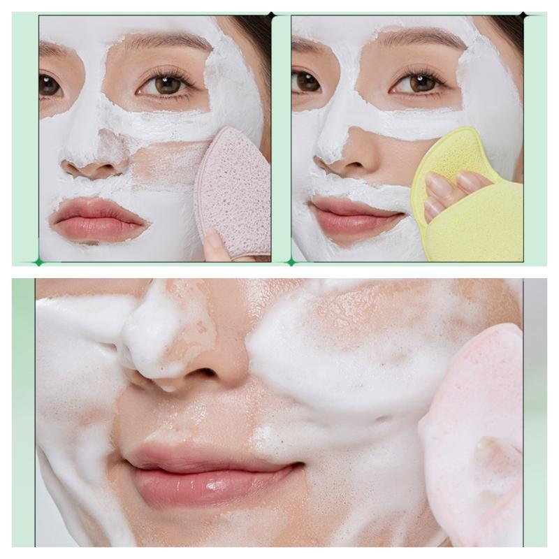 1 шт. Отшелушивающий очищающий спонж для удаления черных точек, грязевая маска, спонж для умывания лица, очиститель, спонж для удаления макияжа, пенный спонж, подушечки для очищения лица