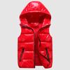 Autumn Winter Clothing Hoodies Men's Sleeveless Jacket Reflective Silver Colorful Down Jacket Casual Hooded Coat Vest  For Men Vest Clothing