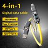 Silicone 4-in-1 USB-C PD Fast Charging Cable for Android Devices